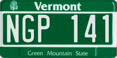 VT license plate NGP141