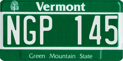 VT license plate NGP145