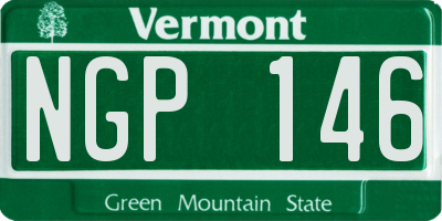 VT license plate NGP146