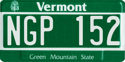 VT license plate NGP152