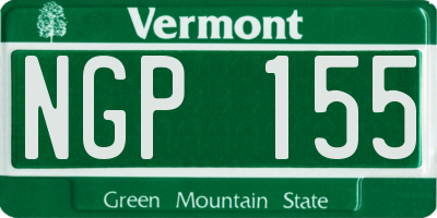 VT license plate NGP155