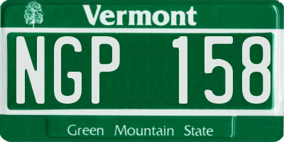 VT license plate NGP158