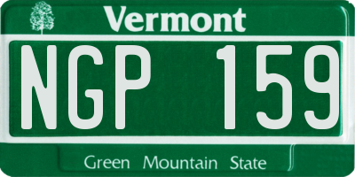 VT license plate NGP159