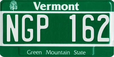 VT license plate NGP162