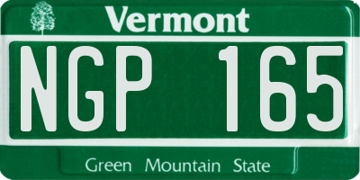 VT license plate NGP165