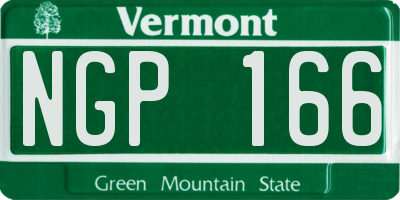 VT license plate NGP166
