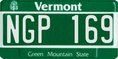 VT license plate NGP169