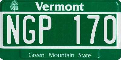 VT license plate NGP170