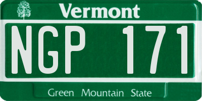 VT license plate NGP171