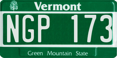 VT license plate NGP173