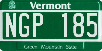 VT license plate NGP185