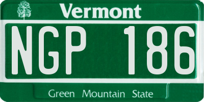 VT license plate NGP186