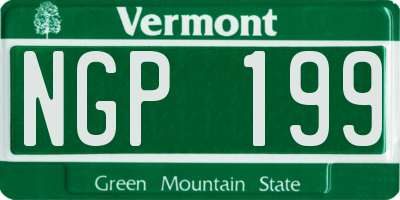 VT license plate NGP199