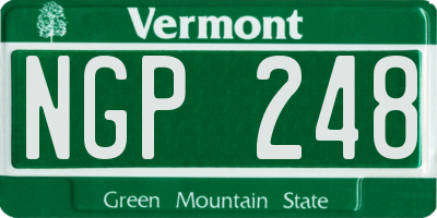 VT license plate NGP248