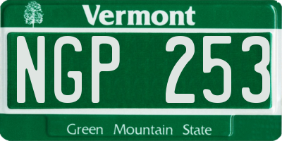 VT license plate NGP253