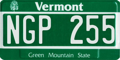VT license plate NGP255