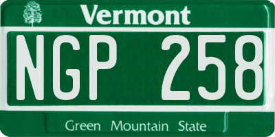 VT license plate NGP258