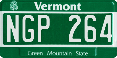 VT license plate NGP264