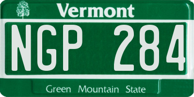 VT license plate NGP284