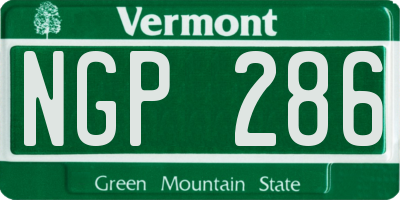 VT license plate NGP286