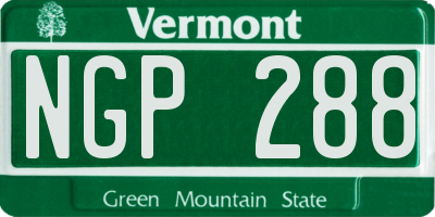 VT license plate NGP288