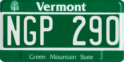 VT license plate NGP290