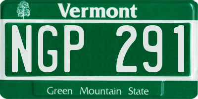 VT license plate NGP291