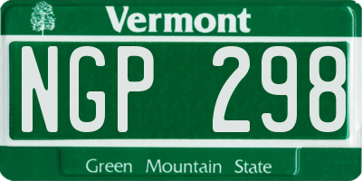 VT license plate NGP298