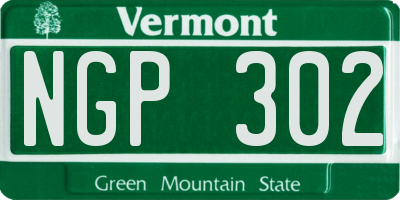 VT license plate NGP302