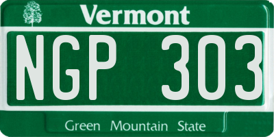 VT license plate NGP303