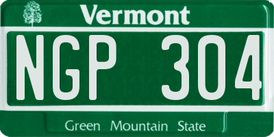 VT license plate NGP304