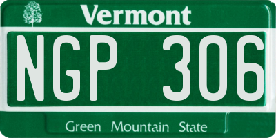 VT license plate NGP306