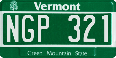 VT license plate NGP321
