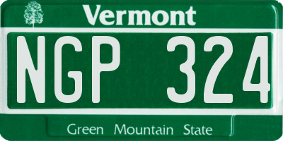 VT license plate NGP324