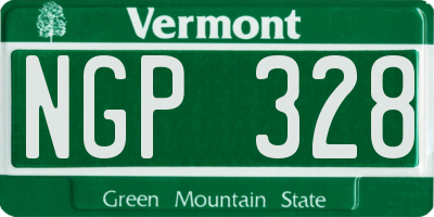 VT license plate NGP328