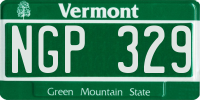 VT license plate NGP329