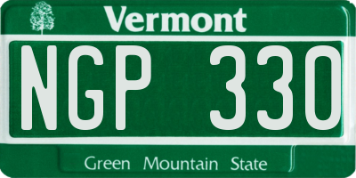 VT license plate NGP330