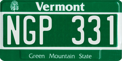 VT license plate NGP331