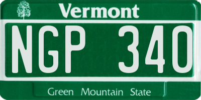 VT license plate NGP340