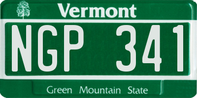 VT license plate NGP341