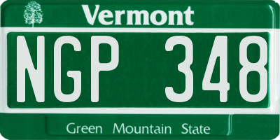 VT license plate NGP348
