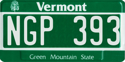 VT license plate NGP393