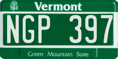 VT license plate NGP397