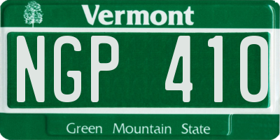 VT license plate NGP410