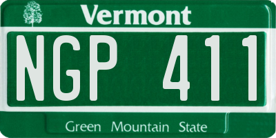 VT license plate NGP411