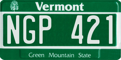 VT license plate NGP421