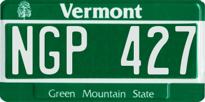 VT license plate NGP427