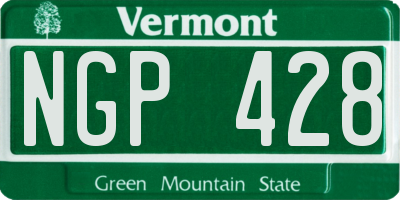 VT license plate NGP428