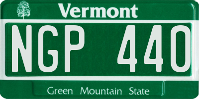 VT license plate NGP440
