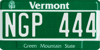 VT license plate NGP444